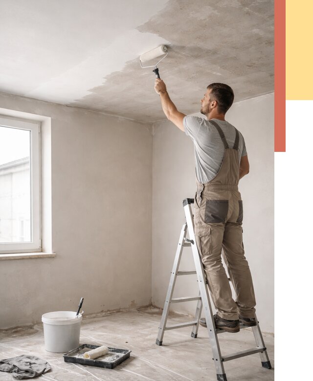 Грунтовка потолка в Великом Новгороде от 2558 руб. — быстро и недорого | ОТДЕЛОЧНИК-Влк