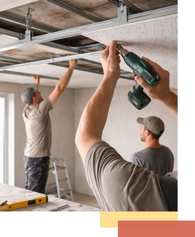 Монтаж акустического потолка в Великом Новгороде под ключ