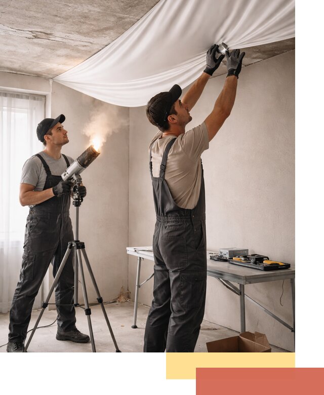 Установка натяжного потолка под ключ в Великом Новгороде