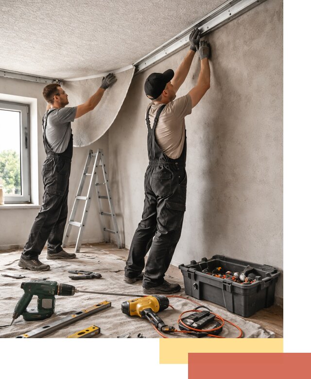 Монтаж фактурного натяжного потолка в Великом Новгороде качественно и быстро