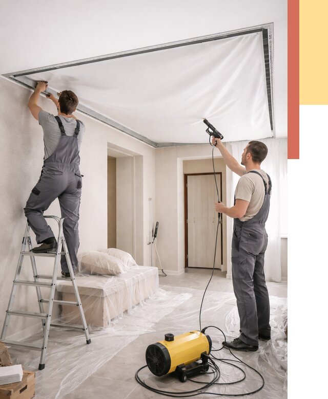 Монтаж натяжного потолка в прихожей в Великом Новгороде от 2711 руб. под ключ | ОТДЕЛОЧНИК-Влк