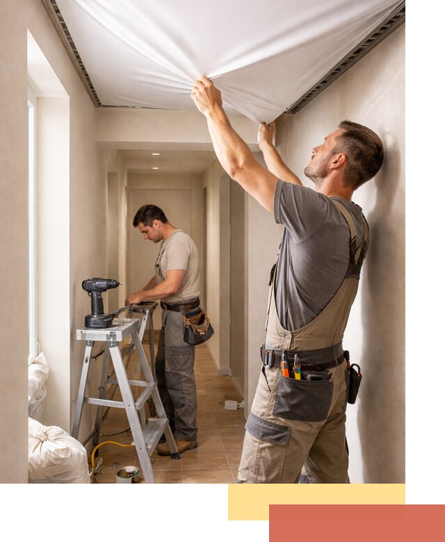 Монтаж натяжного потолка в прихожей в Великом Новгороде