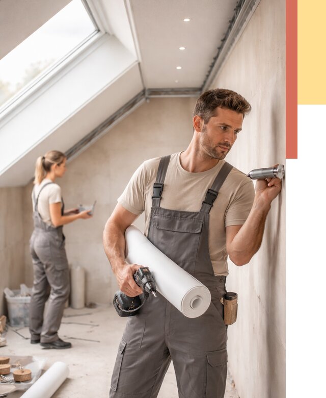 Монтаж натяжного потолка на мансарде в Великом Новгороде от 3581 руб. | ОТДЕЛОЧНИК-Влк