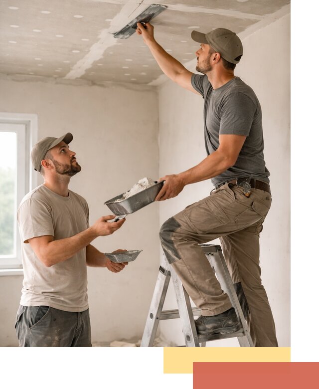 Шпаклевка потолка из гипсокартона в Великом Новгороде качественно и быстро