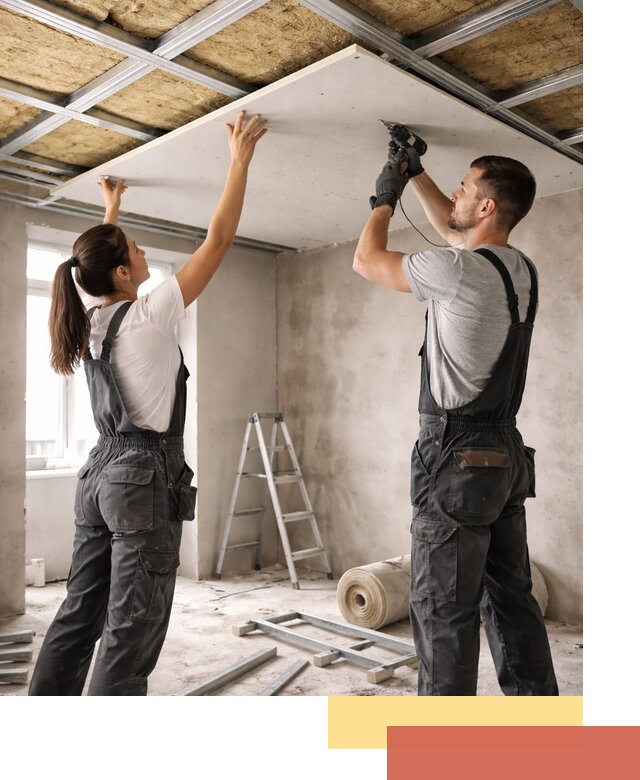 Звукоизоляция потолка из ГКЛ в Великом Новгороде профессионально и надежно