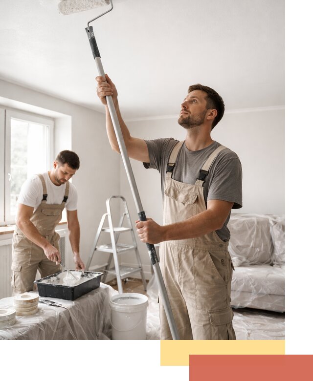 Покраска потолка водоэмульсионной краской в Великом Новгороде