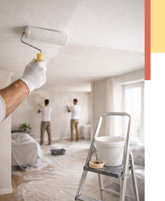 Покраска потолка акриловой краской в Великом Новгороде от 2558 руб. | ОТДЕЛОЧНИК-Влк