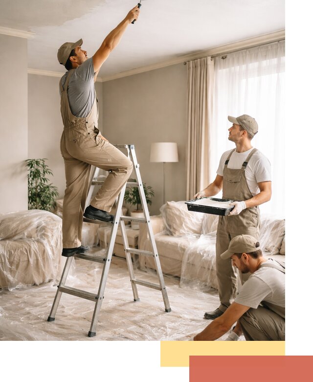 Покраска потолков акриловой краской в Великом Новгороде качественно и быстро