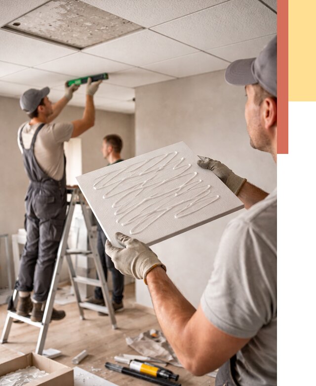 Монтаж потолочной плитки в Великом Новгороде от 4604 руб. — быстро и недорого | ОТДЕЛОЧНИК-Влк