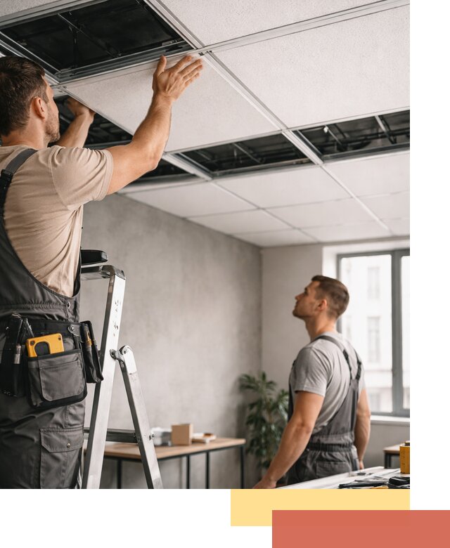 Монтаж потолочной плитки в Великом Новгороде качественно и в срок