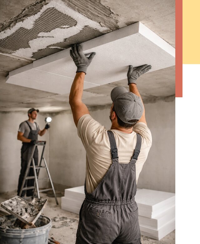 Утепление потолка пенопластом в Великом Новгороде от 4604 руб/м2 — недорого и быстро | ОТДЕЛОЧНИК-Влк